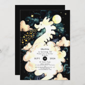 Kinder Waterverf Dragon Verjaardag Kaart (Voorkant / Achterkant)