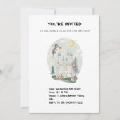 Kinder waterverf Drakenkasteel verjaardag Kaart (Voorkant)