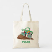 Kinder Waterverf Green Monster Stunt Truck Tote Bag (Achterkant)