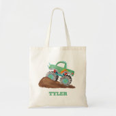 Kinder Waterverf Green Monster Stunt Truck Tote Bag (Voorkant)