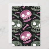 Kinder Waterverf Spooktacular Halloween Party Kaart (Achterkant)