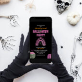 Kinder Waterverf Spooktacular Halloween Party Kaart