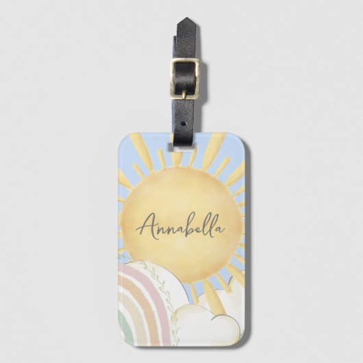 Kinder Waterverf Sunshine Bagagelabel (Voorkant (verticaal))