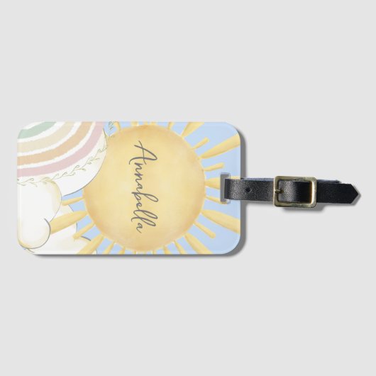 Kinder Waterverf Sunshine Bagagelabel (Voorkant (horizontaal))