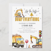 Kinder Waterverf Verjaardagsfeestje Kaart (Voorkant)