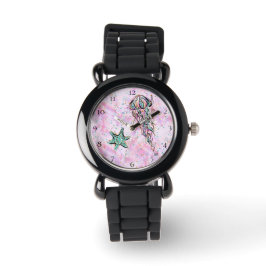 *~* Kinder Waterverf Zee Strand Ster Vis Jelly Vis Horloge