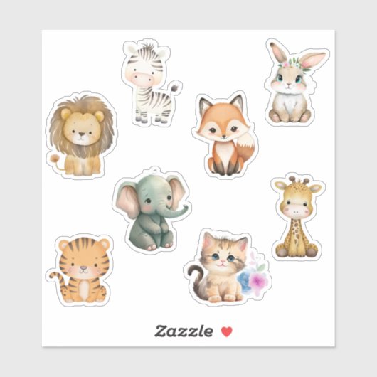 Kinder Waterverven Sticker (Vel)