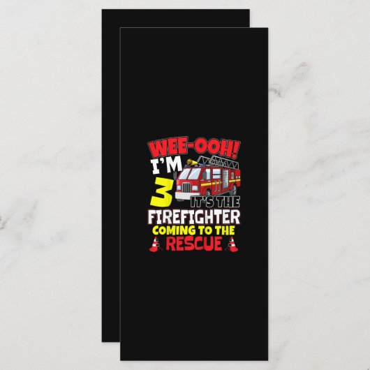 Kinder WEE-OOH! I m 3 Brandweeruitrusting Menu (Voorkant / Achterkant)