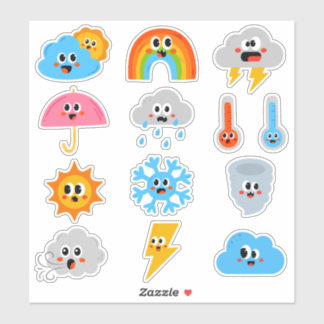 Kinder Weer Sticker