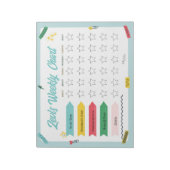 Kinder Wekelijkse Grafiek Notitieblok (Linkerzijde)