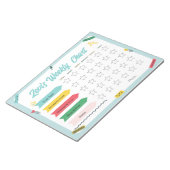 Kinder Wekelijkse Grafiek Notitieblok (Schuin)