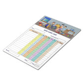 Kinder Wekelijkse Kiekgrafiek Notitieblok (Schuin)