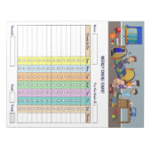 Kinder Wekelijkse Kiekgrafiek Notitieblok (Voorkant)