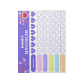 Kinder wekelijkse ResponsIbility Chart Hoortthema Notitieblok (Linkerzijde)