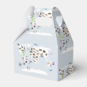 Kinder Wereldkaart dieren Bedankdoosjes (Voorkant Zijde)