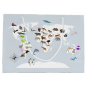 Kinder Wereldkaart dieren Groot Cadeauzakje (Achterkant)