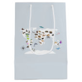 Kinder Wereldkaart dieren Medium Cadeauzakje (Achterkant)