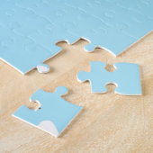 Kinder Wereldkaart Dieren Moderne Monogram Naam le Legpuzzel (Zijkant)