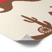 Kinder Westerne rode "grijp een stache" Party Favo Poster (Hoek)