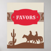 Kinder Westerne Rode Partij Voordeel teken Poster (Voorkant)