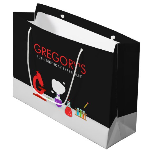 Kinder Wetenschap Lab Partij Groot Cadeauzakje (Voorkant Gekanteld)