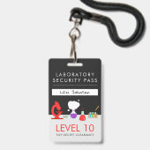 Kinder Wetenschapspartij Veiligheidspas Badge (Voorzijde met lanyard)