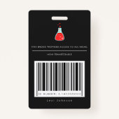 Kinder Wetenschapspartij Veiligheidspas Badge (Achterkant)