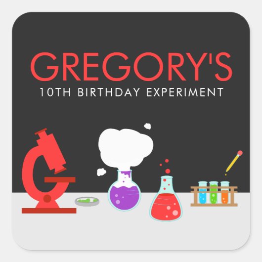 Kinder Wetenschapspartij Vierkante Sticker (Voorkant)