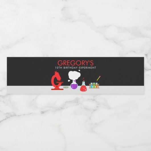 Kinder Wetenschapspartij Waterfles Etiket (Enkel label)