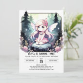 Kinder Whimsy Fairy verjaardag Kaart (Staand voorkant)