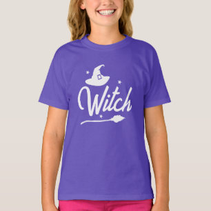 Kinder Wicked Witch Halloween T-shirt, Pet Broom T-shirt