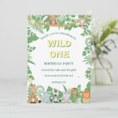 Kinder Wild One Birthday Flat Bedankt Kaart (Staand voorkant)