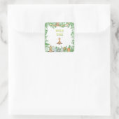 Kinder Wild One Birthday Party Square Sticker (Tas)