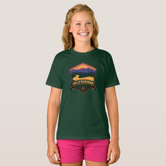 Kinder - Wild Rangers Meisje Shirten T-shirt (Voorkant volledig)