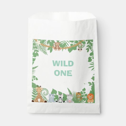 Kinder wilde een verjaardagsfeestje gunstzakken bedankzakje (Voorkant)