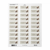 Kinder Winter Waterverf Donkey Retouradres Etiket (Full Sheet)