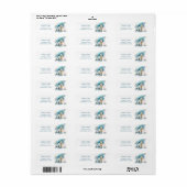 Kinder Winter Waterverf Polar Beer Retouradres Etiket (Full Sheet)