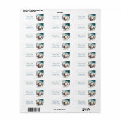 Kinder Winter Waterverf Schapen Retouradres Etiket (Full Sheet)