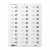 Kinder Winter Waterverf Seal Retouradres Etiket (Full Sheet)