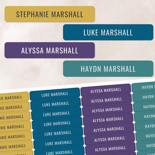 Kinder winterkleuren — Etiketten voor waterdichte  Labels