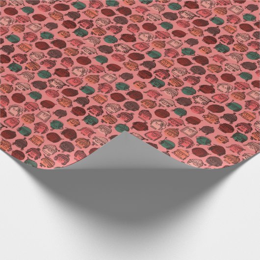 Kinder winterpakpapier cadeaupapier (Hoek)