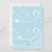 Kinder winteruitnodiging kaart (Achterkant)