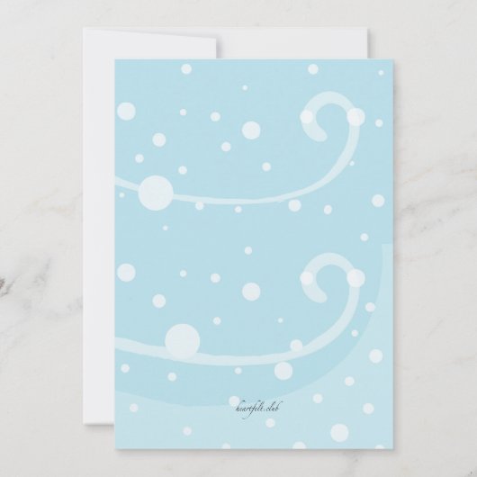 Kinder winteruitnodiging kaart (Achterkant)