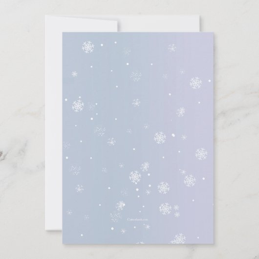 Kinder winteruitnodiging kaart (Achterkant)