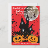 Kinder Witching Hour Halloween Party Kaart (Voorkant)