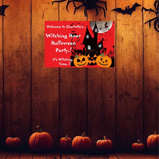 Kinder Witching Hour Halloween Party Poster