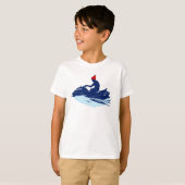 Kinder witte T-shirt | Jet Ski Adventure | Beach (Voorkant volledig)