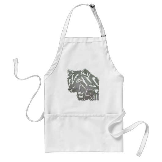 Kinder Wolf Apron Standaard Schort (Voorkant)
