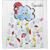 Kinder wolken met gordijngordijn douchegordijn (Voorkant)