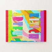 Kinder woordeducatie puzzel grote heldere, vette k (Horizontaal)